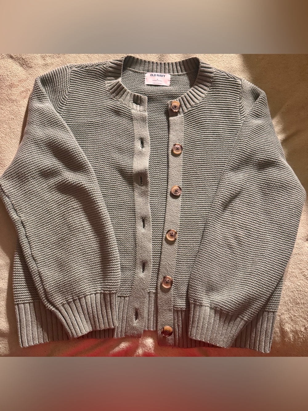 NWOT Old Navy Seaside Cotton Garter-Knit Cardigan Sweater - Picture 8 of 8